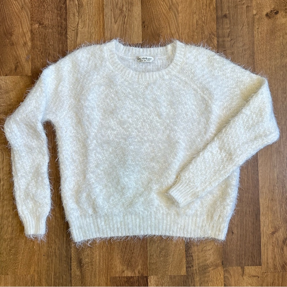 Miss Selfridge Fuzzy White Sweater